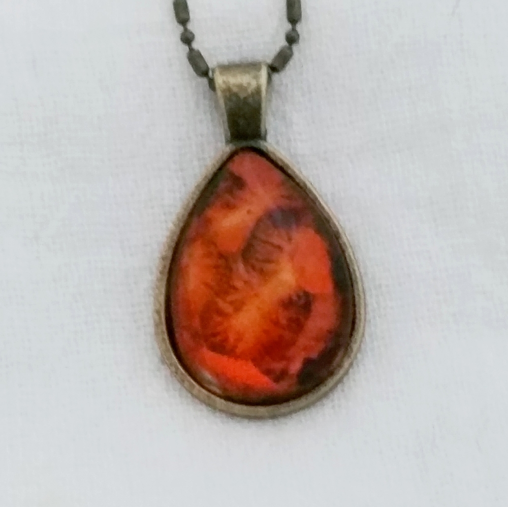 Handmade Alcohol Ink Pendant - Picture 4 of 4